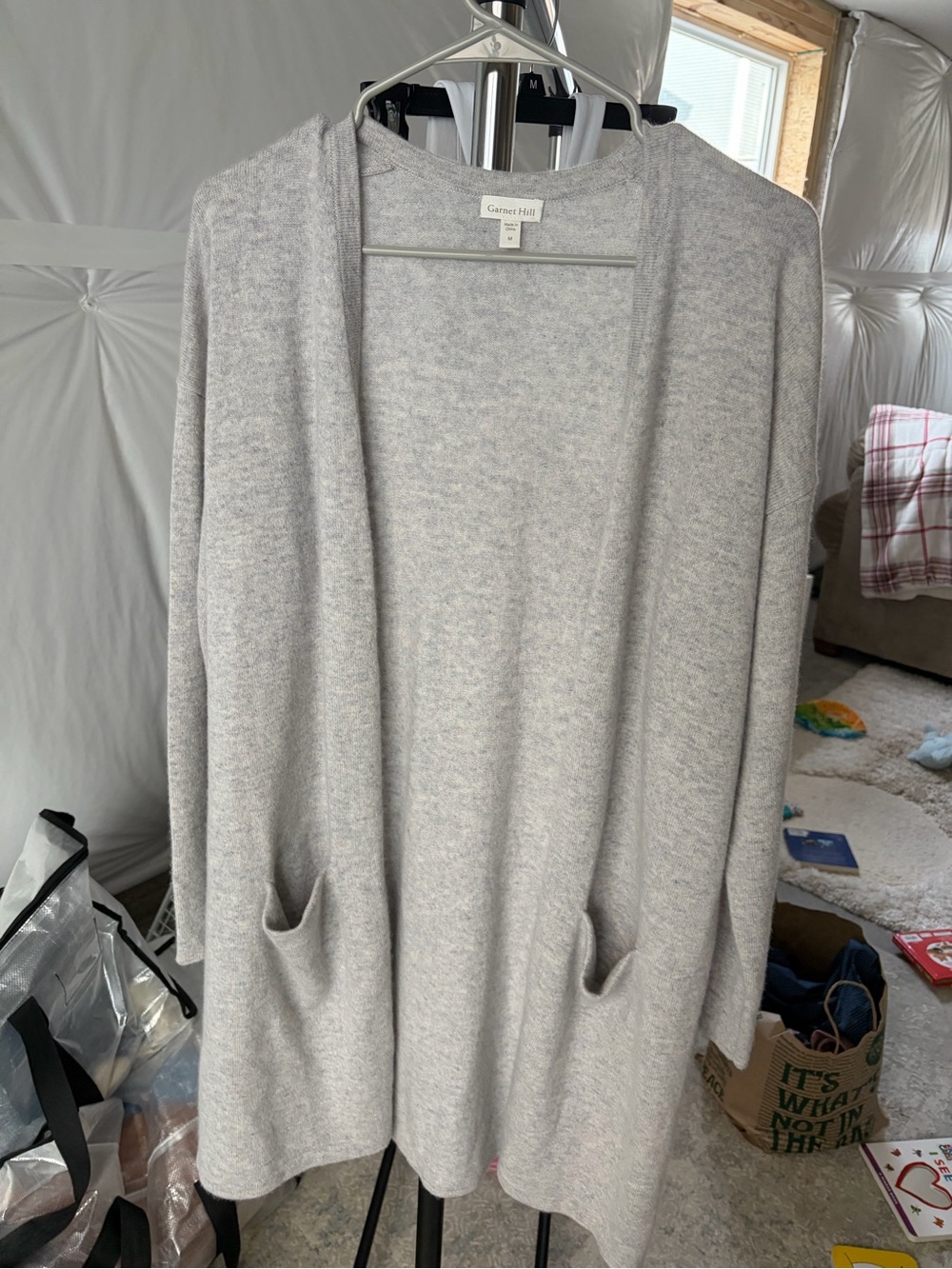 Garnet hill 100% cashmere cardigan
